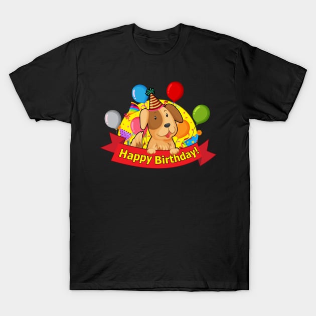 Happy Birthday Dog Dogs T-Shirt by T-Shirt.CONCEPTS